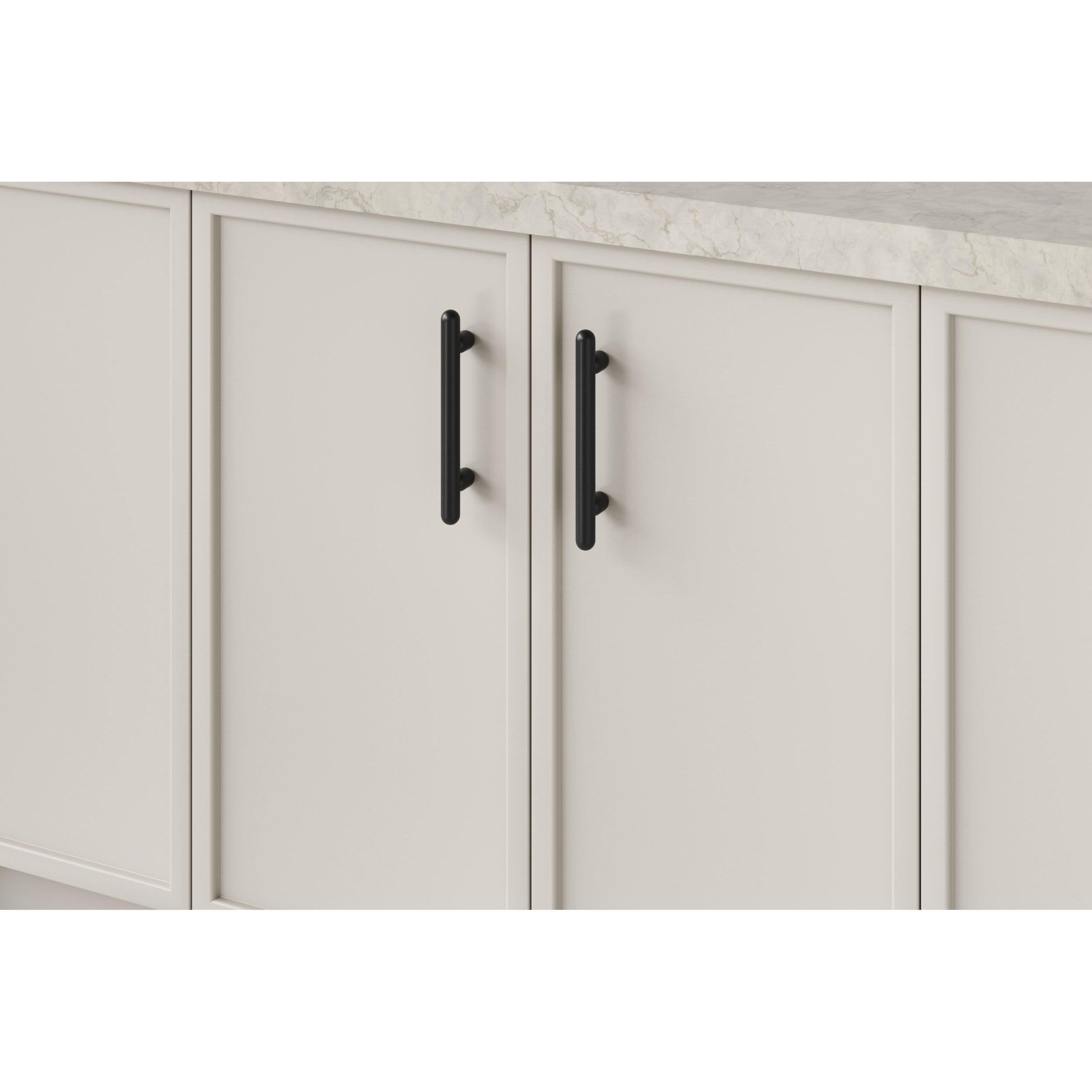 Iver Cabinet Pull Puerto Matt Black CTC128mm
