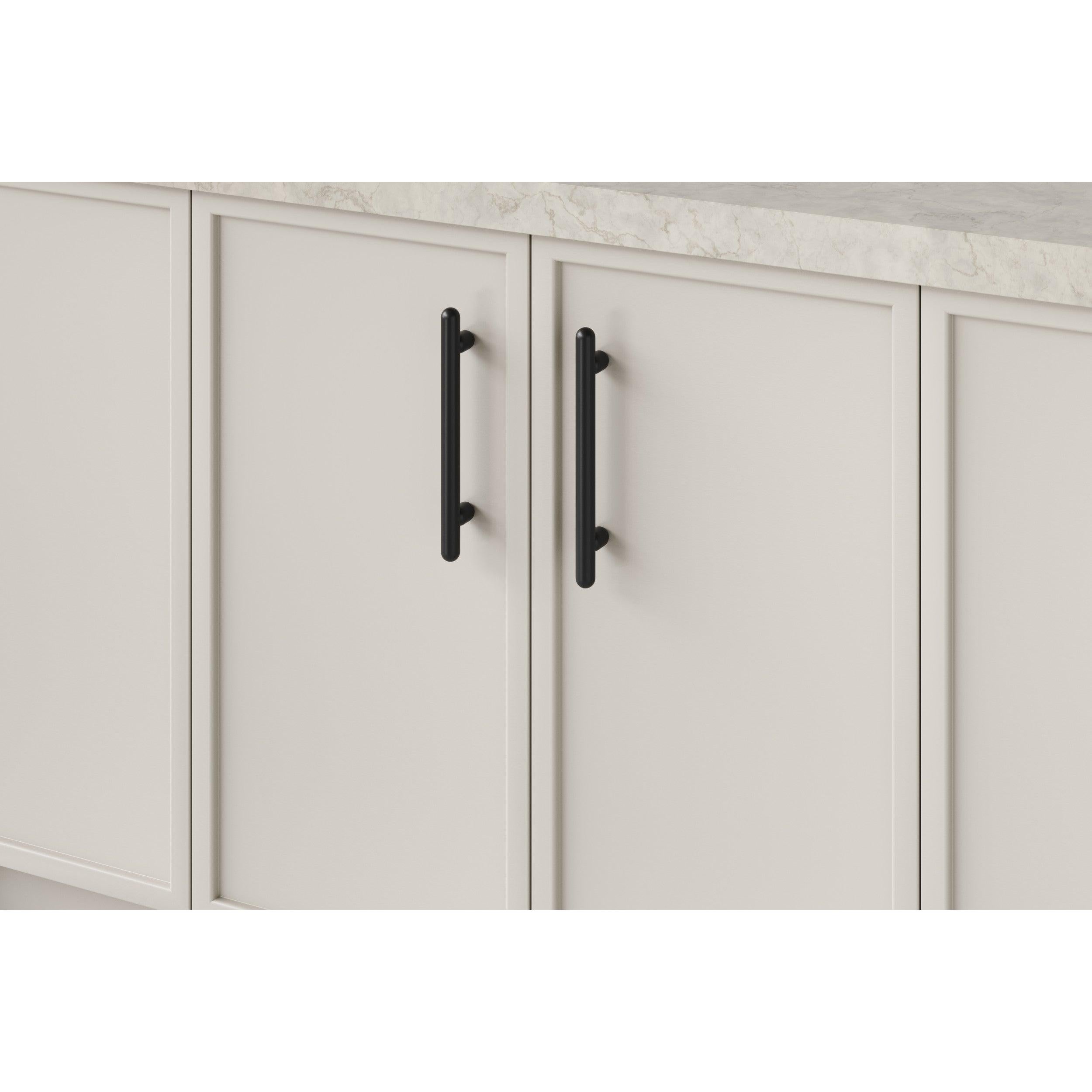 Iver Cabinet Pull Puerto Matt Black CTC160mm