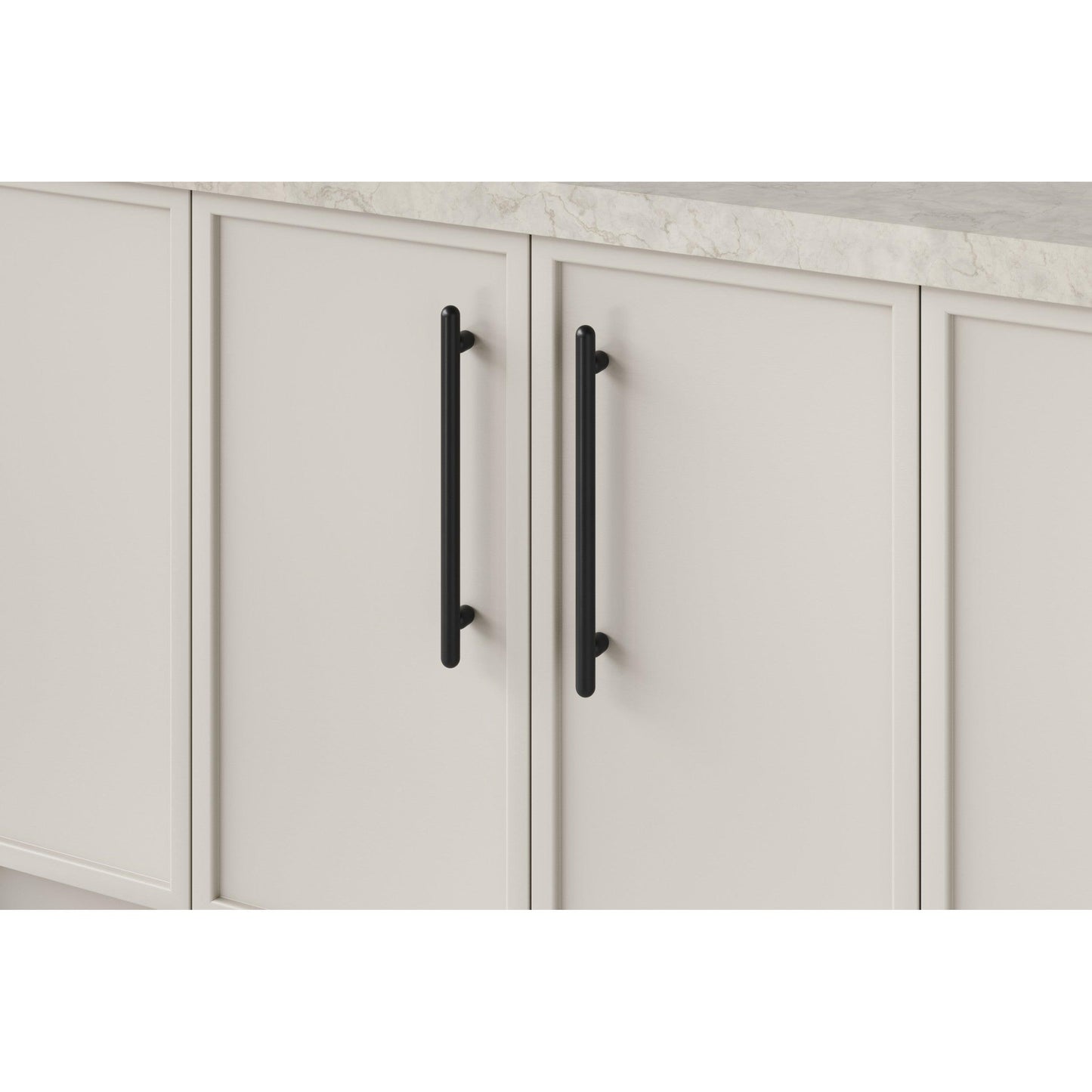 Iver Cabinet Pull Puerto Matt Black CTC256mm