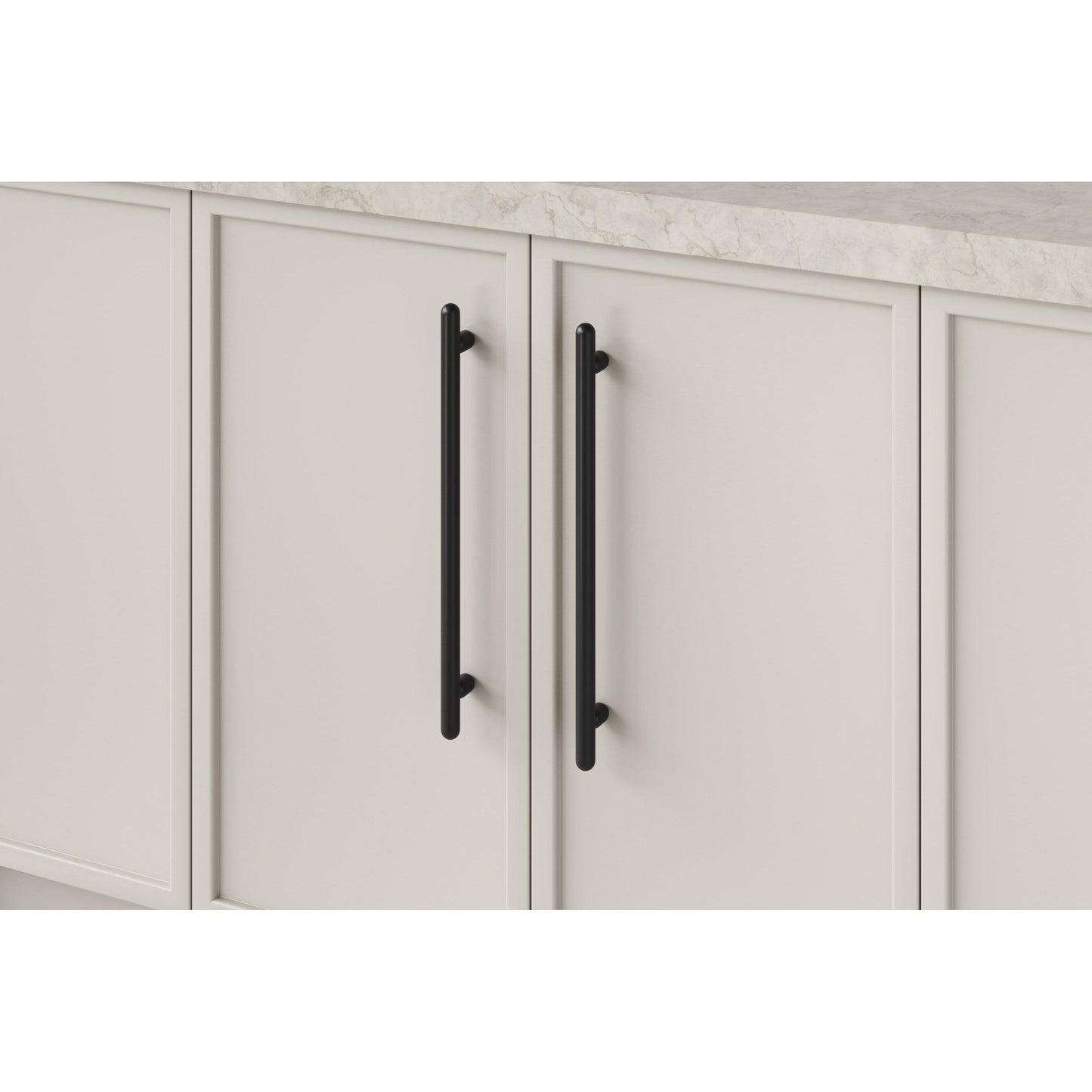 Iver Cabinet Pull Puerto Matt Black CTC320mm