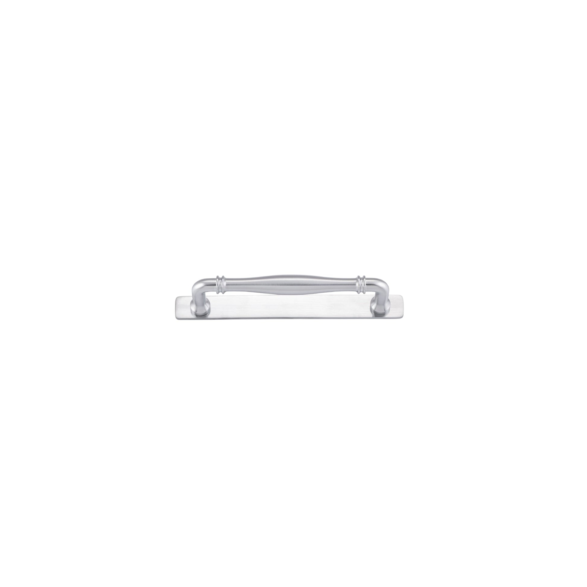 Iver Cabinet Pull Sarlat Brushed Chrome CTC160mm With Backplate