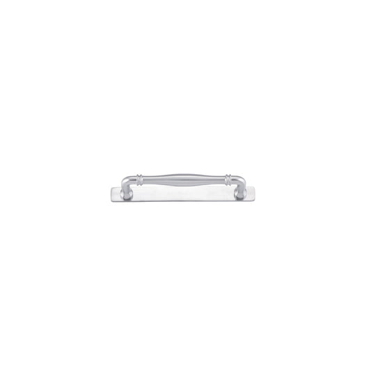 Iver Cabinet Pull Sarlat Brushed Chrome CTC160mm With Backplate