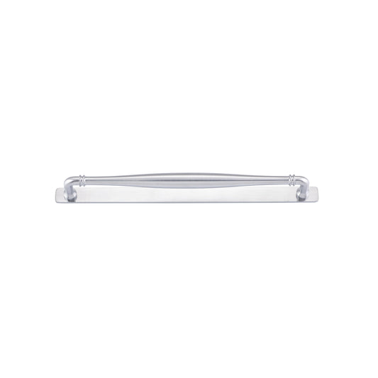 Iver Cabinet Pull Sarlat Brushed Chrome CTC320mm With Backplate