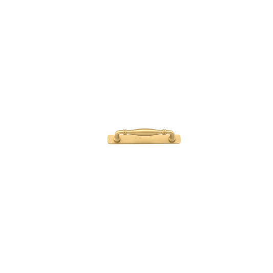 Iver Cabinet Pull Sarlat Brushed Gold PVD CTC128mm With Backplate
