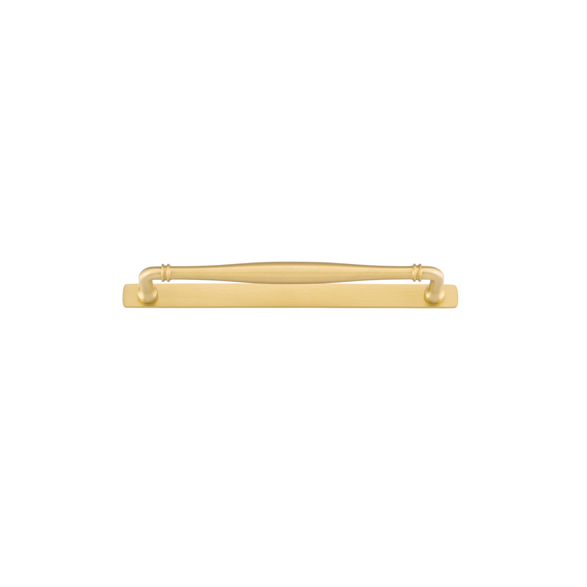 Iver Cabinet Pull Sarlat Brushed Gold PVD CTC256mm With Backplate
