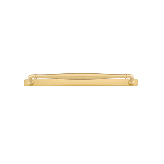 Iver Cabinet Pull Sarlat Brushed Gold PVD CTC320mm With Backplate