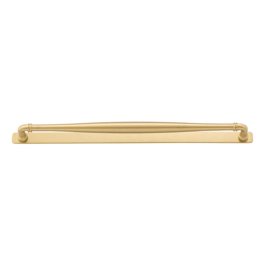 Iver Cabinet Pull Sarlat Brushed Gold PVD CTC450mm With Backplate