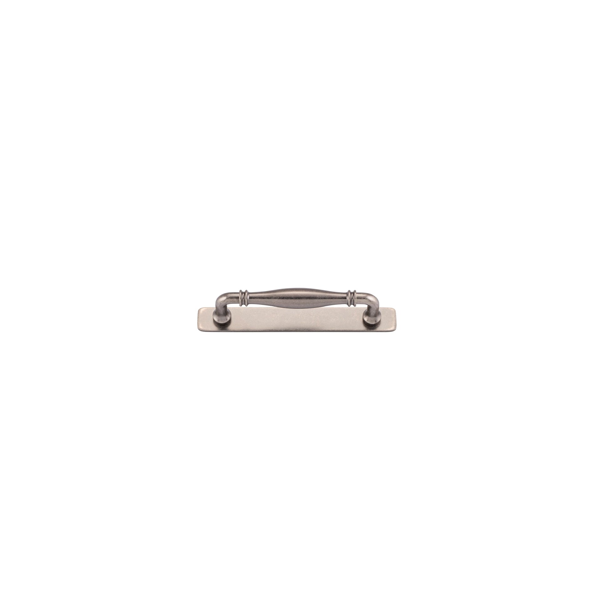 Iver Cabinet Pull Sarlat Distressed Nickel CTC128mm With Backplate