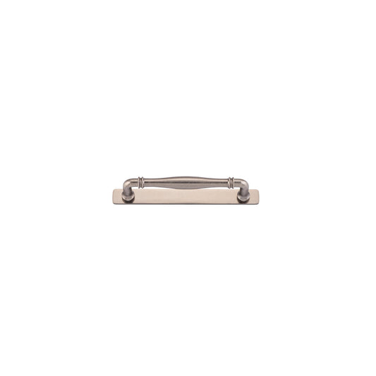 Iver Cabinet Pull Sarlat Distressed Nickel CTC160mm With Backplate