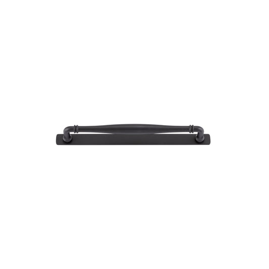 Iver Cabinet Pull Sarlat Matt Black CTC256mm With Backplate