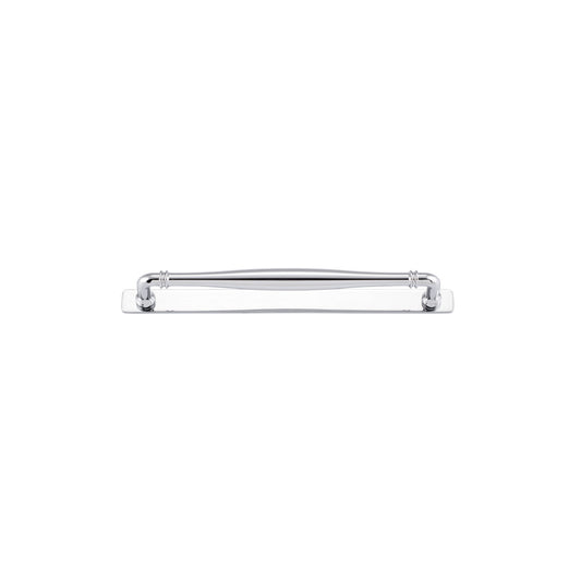Iver Cabinet Pull Sarlat Polished Chrome CTC256mm With Backplate