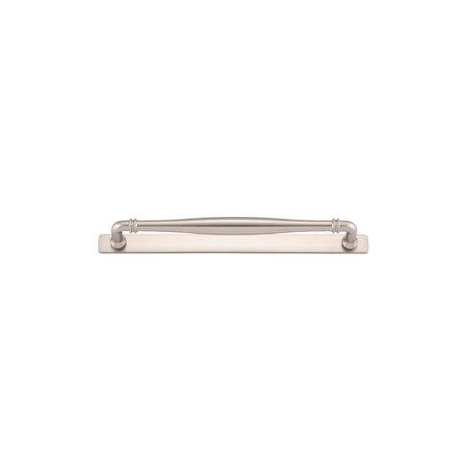 Iver Cabinet Pull Sarlat Satin Nickel CTC256mm With Backplate