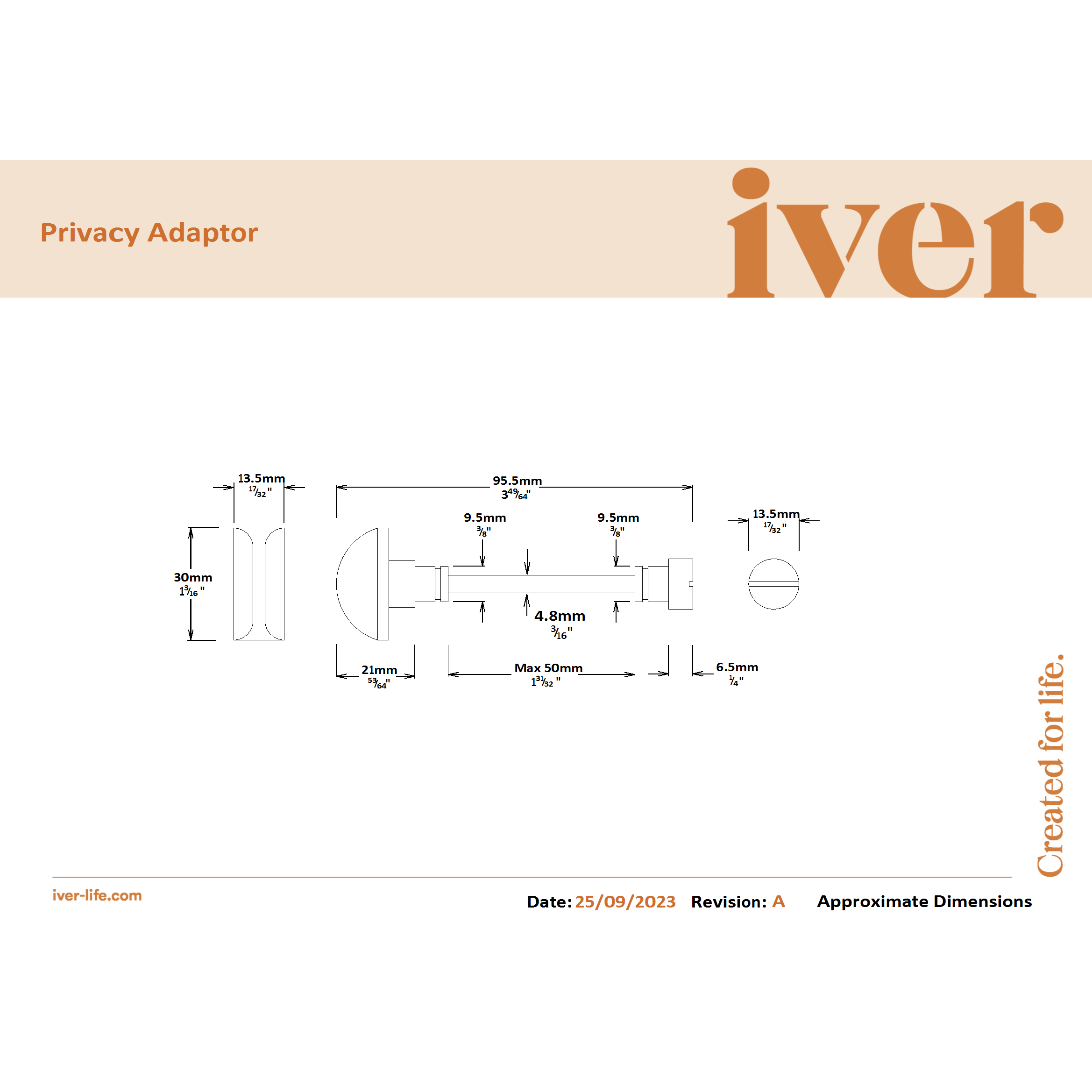Iver Door Handle Annecy Chamfered Privacy Distressed Nickel Privacy Kit