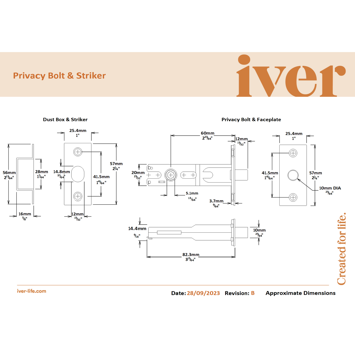 Iver Door Handle Annecy Chamfered Privacy Satin Nickel Privacy Kit