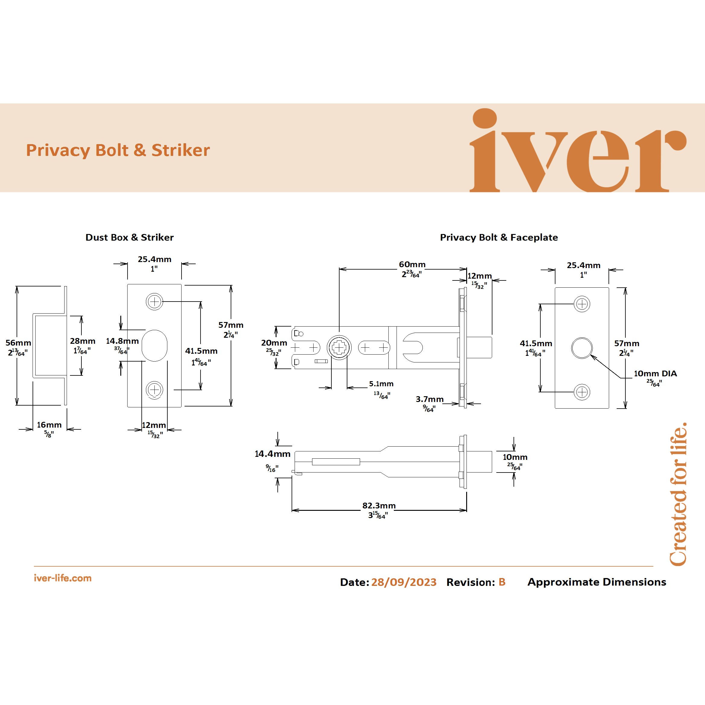 Iver Door Handle Annecy Chamfered Privacy Satin Nickel Privacy Kit