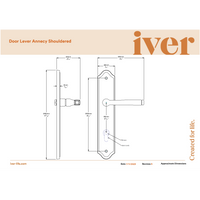 Iver Door Handle Annecy Shouldered Privacy Pair Distressed Nickel