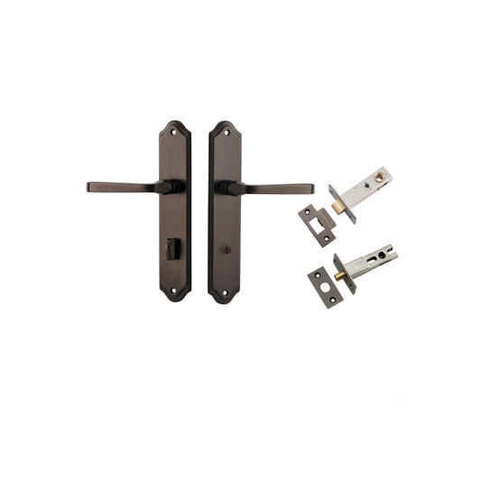 Iver Door Handle Annecy Shouldered Privacy Signature Brass Inbuilt Privacy Kit