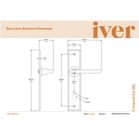 Iver Door Handle Baltimore Chamfered Latch Polished Chrome