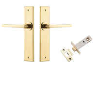Iver Door Handle Baltimore Chamfered Polished Brass Passage Kit