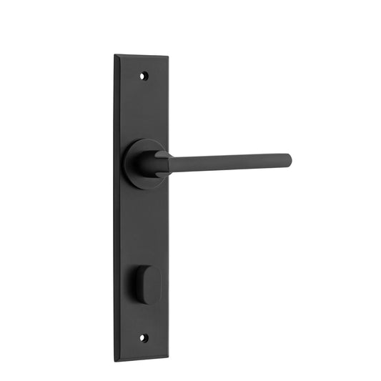 Iver Door Handle Baltimore Chamfered Privacy Matt Black