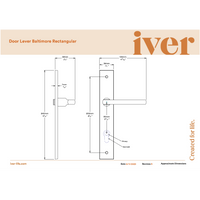 Iver Door Handle Baltimore Rectangular Privacy Pair Signature Brass