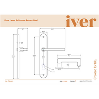 Iver Door Handle Baltimore Return Oval Latch Pair Brushed Chrome