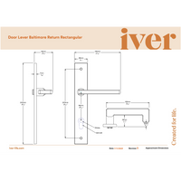 Iver Door Handle Baltimore Return Rectangular Euro Pair Signature Brass