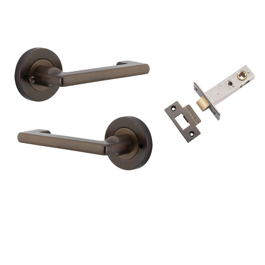 Iver Door Handle Baltimore Return Round Rose Inbuilt Privacy Pair Kit Signature Brass
