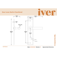 Iver Door Handle Berlin Chamfered Latch Brushed Chrome