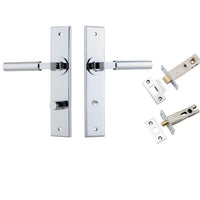 Iver Door Handle Berlin Chamfered Privacy Polished Chrome Privacy Kit