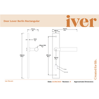 Iver Door Handle Berlin Rectangular Latch Brushed Chrome