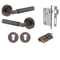 Iver Door Handle Berlin Rose Round Pair Key/Key Signature Brass Entrance Kit