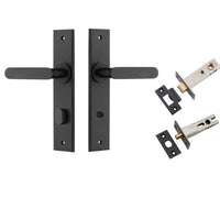 Iver Door Handle Bronte Chamfered Privacy Matt Black Privacy Kit