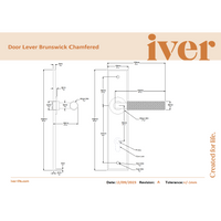 Iver Door Handle Brunswick Chamfered Euro Polished Chrome