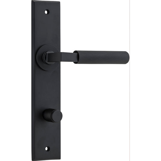 Iver Door Handle Brunswick Chamfered Privacy Matt Black