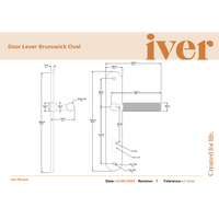 Iver Door Handle Brunswick Oval Latch Brushed Chrome