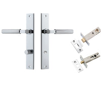 Iver Door Handle Brunswick Rectangular Privacy Polished Chrome Privacy Kit