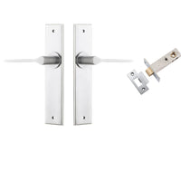 Iver Door Handle Como Chamfered Brushed Chrome Passage Kit