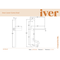 Iver Door Handle Como Oval Latch Polished Chrome