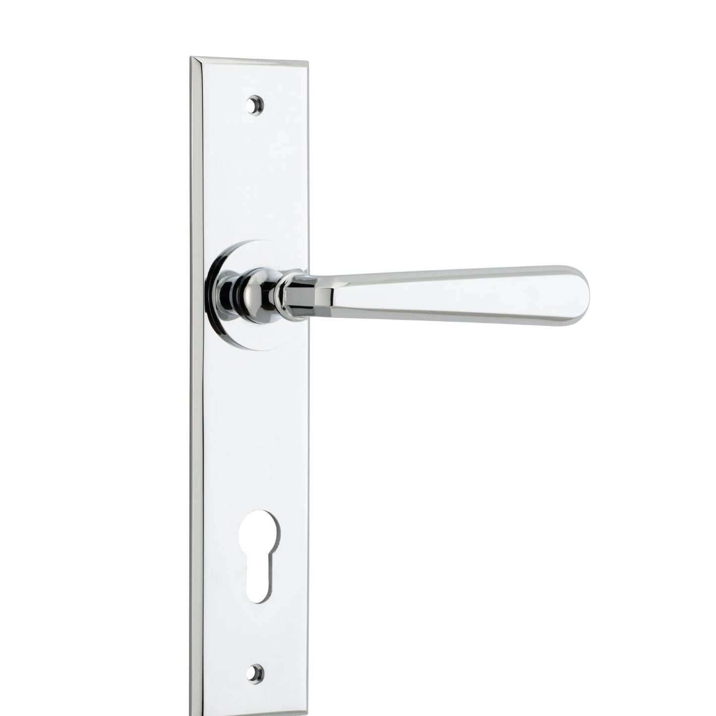 Iver Door Handle Copenhagen Chamfered Euro Pair Polished Chrome