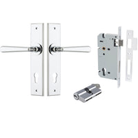 Iver Door Handle Copenhagen Chamfered Key/Key Polished Chrome Entrance Kit