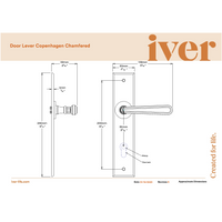 Iver Door Handle Copenhagen Chamfered Latch Pair Polished Chrome