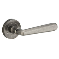 Iver Door Handle Copenhagen Round Rose Pair Distressed Nickel