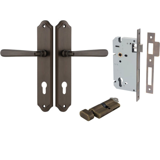 Iver Door Handle Copenhagen Shouldered Euro Pair Key/Thumb Signature Brass Entrance Kit