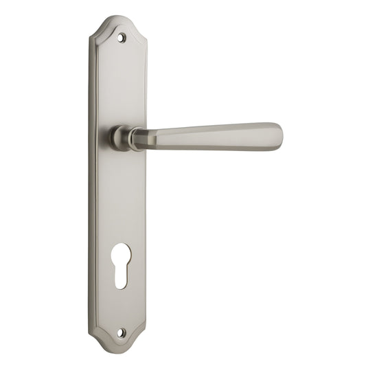 Iver Door Handle Copenhagen Shouldered Euro Pair Satin Nickel