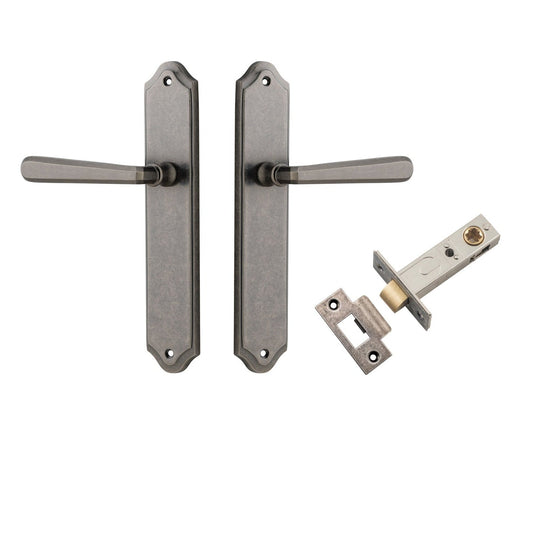 Iver Door Handle Copenhagen Shouldered Latch Pair Distressed Nickel Passage Kit