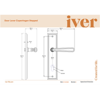 Iver Door Handle Copenhagen Stepped Euro Pair Signature Brass