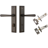 Iver Door Handle Copenhagen Stepped Privacy Pair Signature Brass Inbuilt Privacy Kit