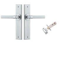 Iver Door Handle Helsinki Chamfered Brushed Chrome Passage Kit