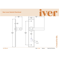 Iver Door Handle Helsinki Chamfered Latch Polished Chrome